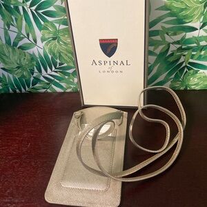 Aspinal of London Gold Phone Case with Strap
